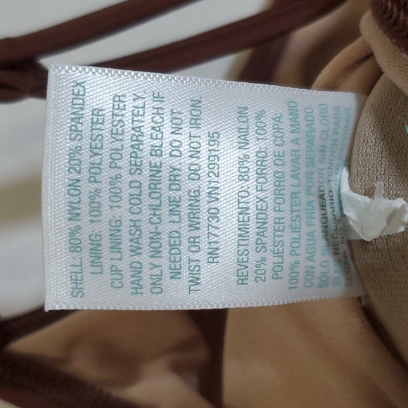 Kona Sol Women's Chain Link Medium Coverage One-piece Swimsuit ~ Brown - Picture 15 of 16